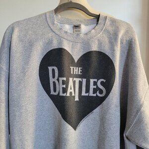 The Beatles - Heart Logo - Men's Crew Fleece Sweatshirt (Size: 2XL)